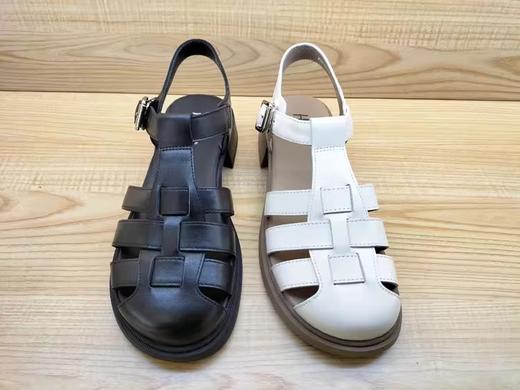 夏季新款豪行真皮女鞋23218882低跟包头罗马舒适休闲凉鞋 商品图1