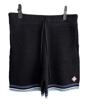 男款纯棉logo刺绣针织短裤 可配套装