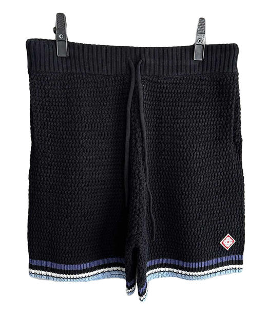 男款纯棉logo刺绣针织短裤 可配套装 商品图0