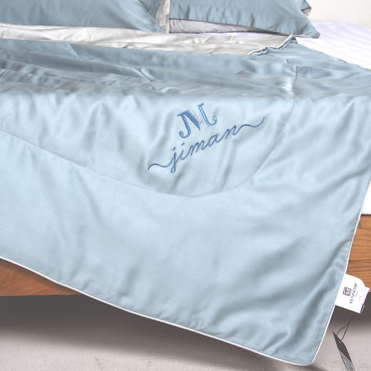 冰淇淋速凉被竹纤维凉感刺绣夏被双拼色裸感夏凉被 商品图4