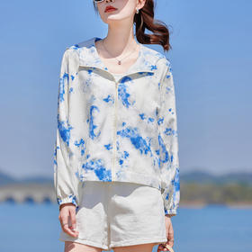 丁摩时尚连帽双绉真丝上衣女长袖新款轻薄款桑蚕丝防晒衣外套AL3011Z