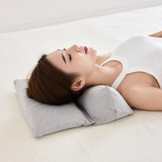 自然醒棉麻三角桥荞麦二合一组合枕芯护颈牵引枕草本多功能枕可拆洗XK 商品图2