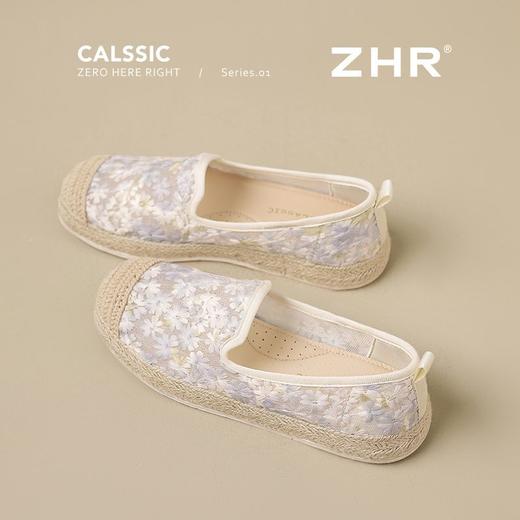 ZHR则则蕾丝透气一脚蹬渔夫鞋2025新款网纱复古单鞋气质百搭女鞋 商品图1