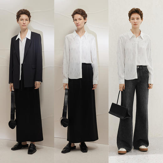 【商场同款】麦檬时尚真丝减龄衬衫5F2121131 商品图3