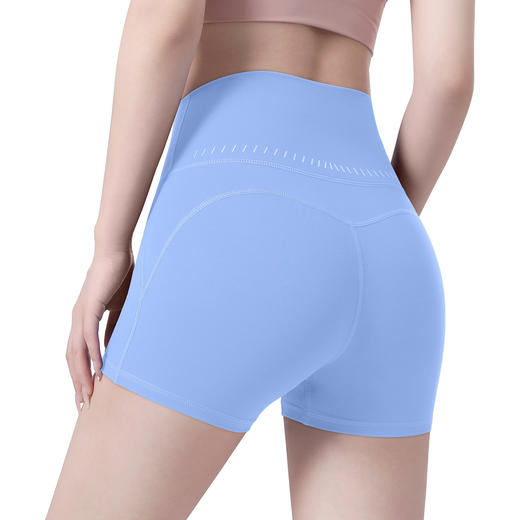 【买一赠一】无痕骑行裤三分裤瑜伽短裤蜜桃夏季条纹紧身裤弹力新款女训练透气 商品图7