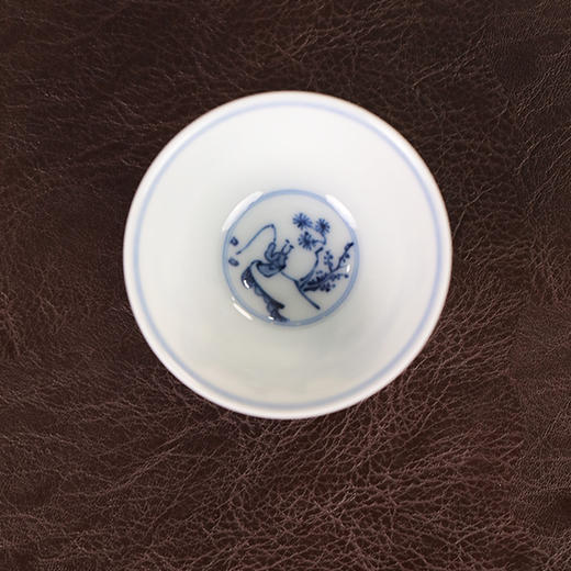 【忘言】青花薄胎山水功夫茶杯 曰何文人器 商品图3