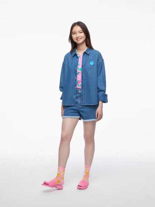 2楼素然棉真丝牛仔衬衫吊牌价1450 商品图1