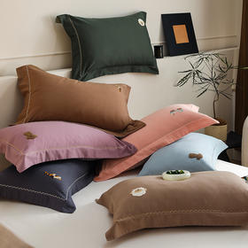 自然醒精梳火山全棉小魔毛工艺单品枕套一对装加厚纯棉毛巾绣枕头套单只HS