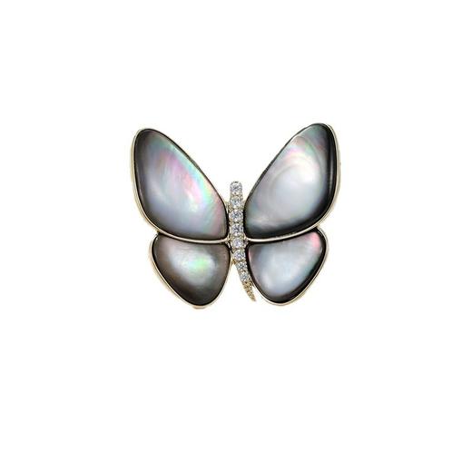 雀说装饰晚舟同款蝴蝶胸针高档气质天然海贝精致西装胸花配饰别针AL00 商品图7