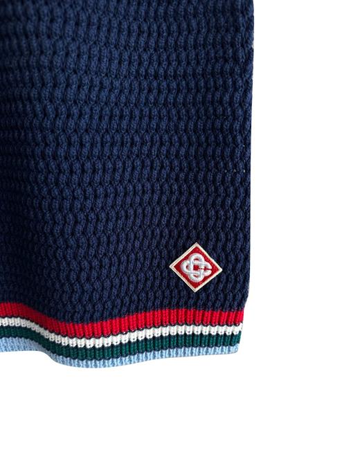 男款logo刺绣钩针针织短裤 可配套装 商品图2