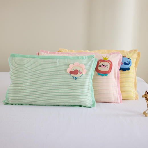 自然醒全棉萌趣决明子儿童枕（赠手提礼袋）3到6岁幼儿园宝宝小枕头学生护颈椎枕芯四季通用XK 商品图3