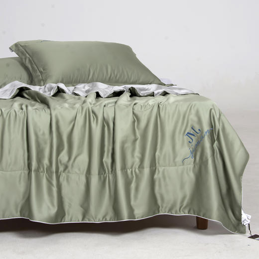 冰淇淋速凉被竹纤维凉感刺绣夏被双拼色裸感夏凉被 商品图5