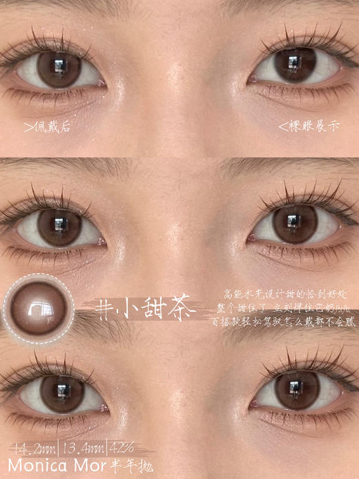 Monica Mor半年抛美瞳 小甜茶 14.2mm 商品图0