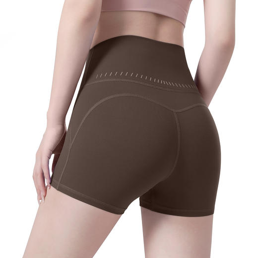 【买一赠一】无痕骑行裤三分裤瑜伽短裤蜜桃夏季条纹紧身裤弹力新款女训练透气 商品图6