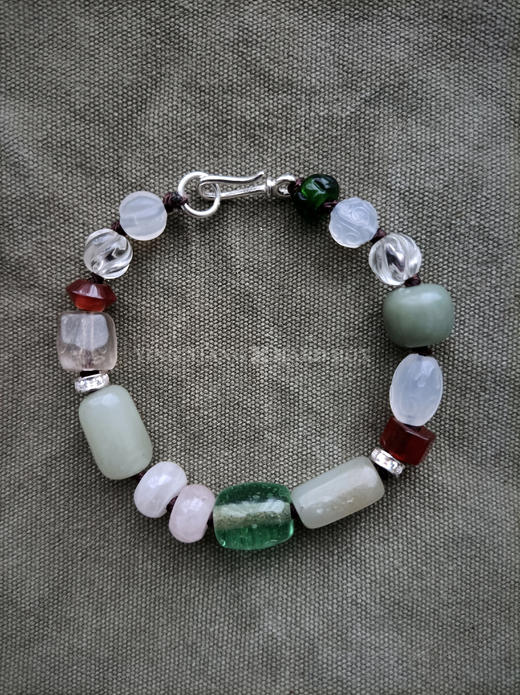 原创【风格～孤品手作】玛瑙琉璃手链｜非7日无理由退换货 商品图2