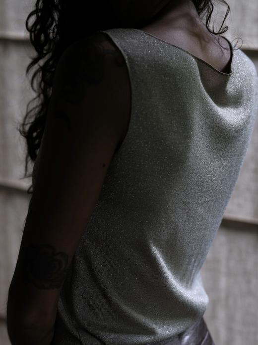 Jai  沙色/丛林绿细闪米娅无袖上衣 商品图12