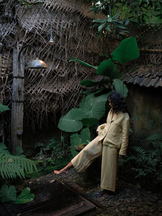 Jai  浅黄色Sue京都色织亚麻外套 商品图10