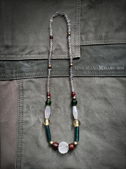 原创【风格～孤品手作】老水晶琉璃项链｜非7日无理由退换货 商品图1