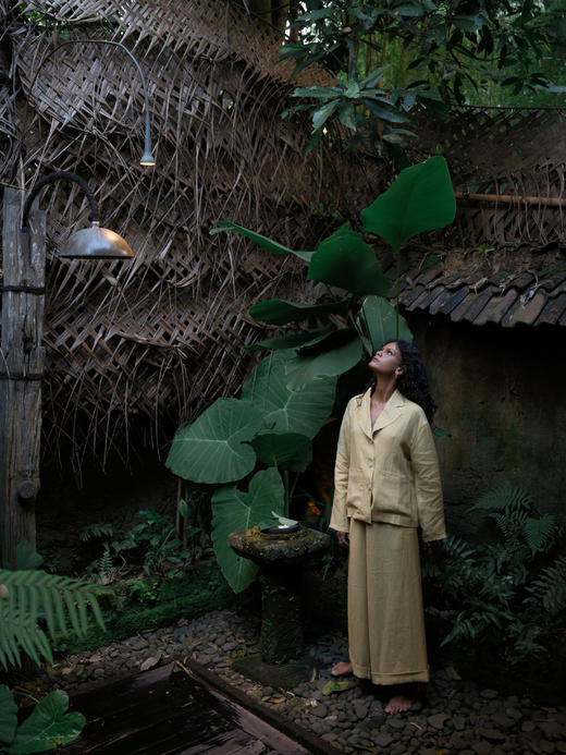 Jai  浅黄色Sue京都色织亚麻外套 商品图9