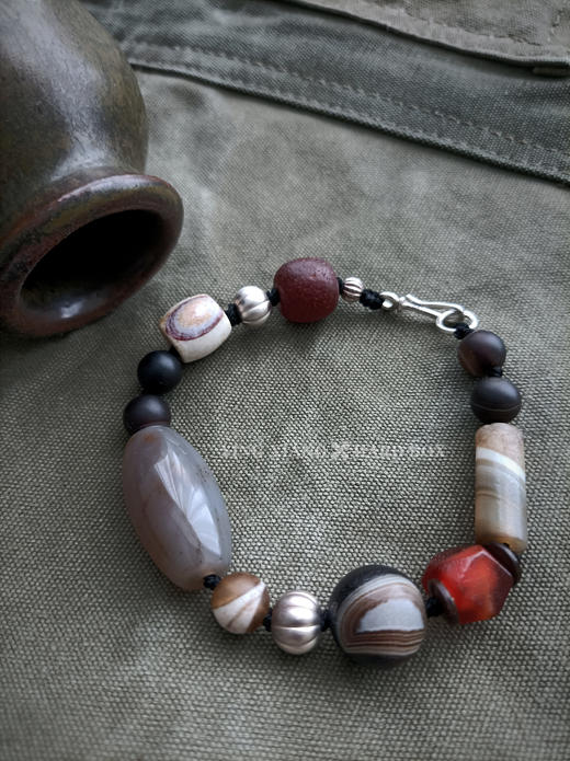 原创【风格～孤品手作】玛瑙琉璃手链｜非7日无理由退换货 商品图2