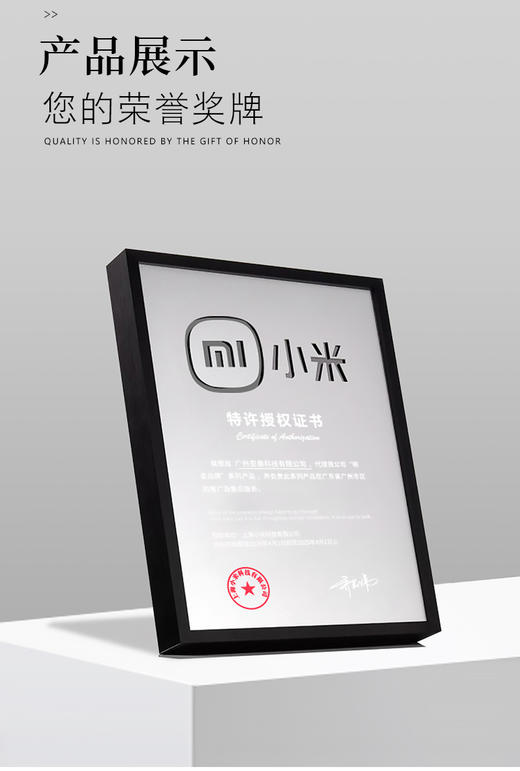 创意金属立体奖牌logo定做授权牌代理商会荣誉纪念牌匾定制证书 商品图2