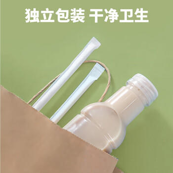 梦庭 一次性吸管独立包装 儿童纸吸管食品级可降解吸管 200只7893 商品图1