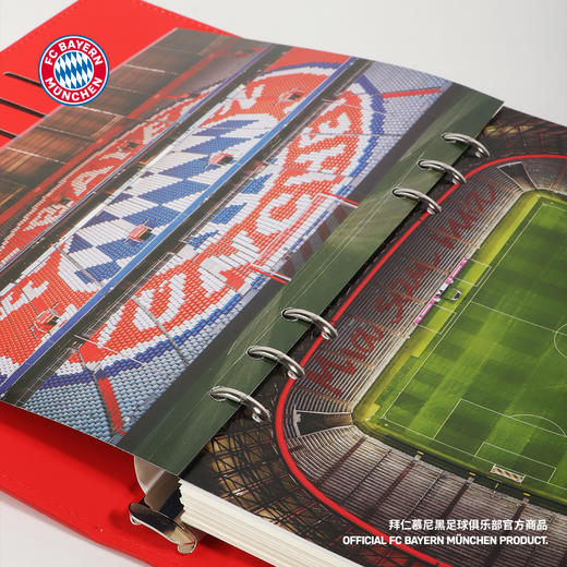 【官方正版】拜仁足球俱乐部丨队徽笔记本红色质感球迷周边 商品图3