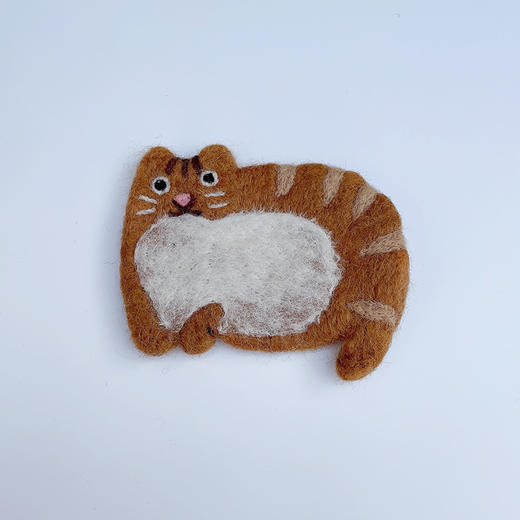 出口日本丑萌加厚可爱卡通猫咪茶杯垫羊毛毡杯垫桌面隔热垫礼物 商品图8