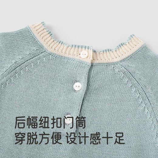 【商场同款】英氏女童连衣裙春秋季长袖针织丝绒裙女宝裙子新款 商品图3