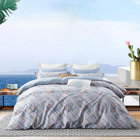 梦洁家纺 纯棉印花四件套-绮梦清歌