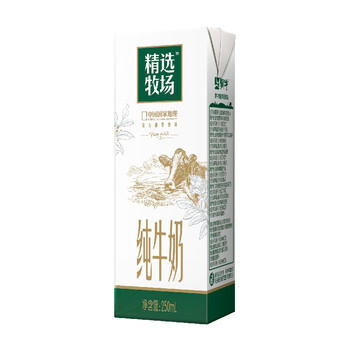 蒙牛蒙牛精选牧场纯牛奶全脂灭菌乳利乐苗条装250ml×12包 /水饮冲调 /常温奶 /基础牛奶 商品图2