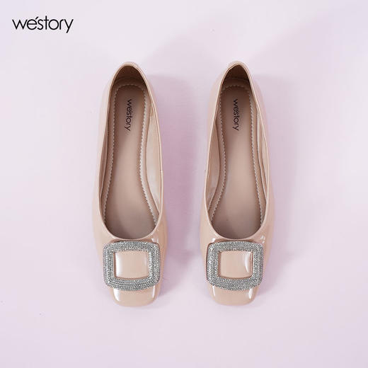 Westory2025年秋季舒软平底方头单鞋通勤百搭浅口鞋S25CE76051 商品图4