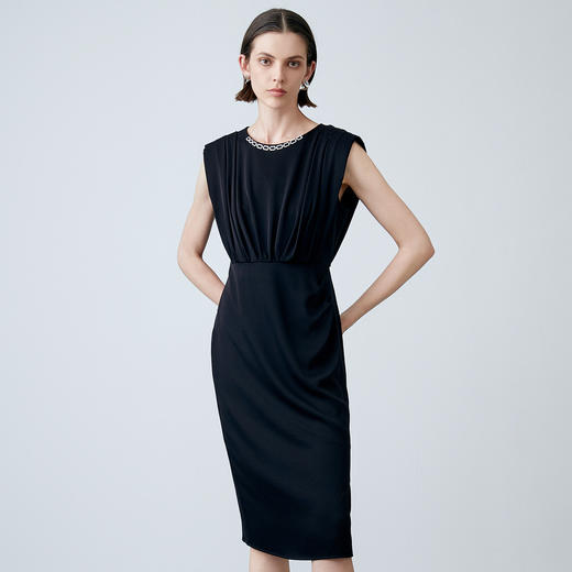 EITIE爱特爱夏季新款气质高腰显瘦设计小礼服连衣裙7877510 商品图7