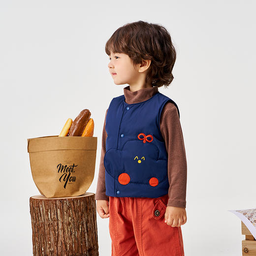 Cucutas男幼童羽绒马甲CY25WIW586深蓝（90#-130#） 商品图1