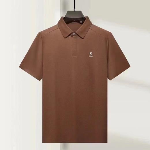 高端轻奢夏季桑蚕丝莱赛尔面料舒适柔软丝滑透气男士休闲翻领品质上衣  YH-2418* 商品图2