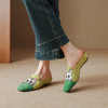 【预售5天】刺绣羊翻绒内增高半拖鞋女包头外穿时尚拼色方头凉拖鞋HYT&7445 商品缩略图2