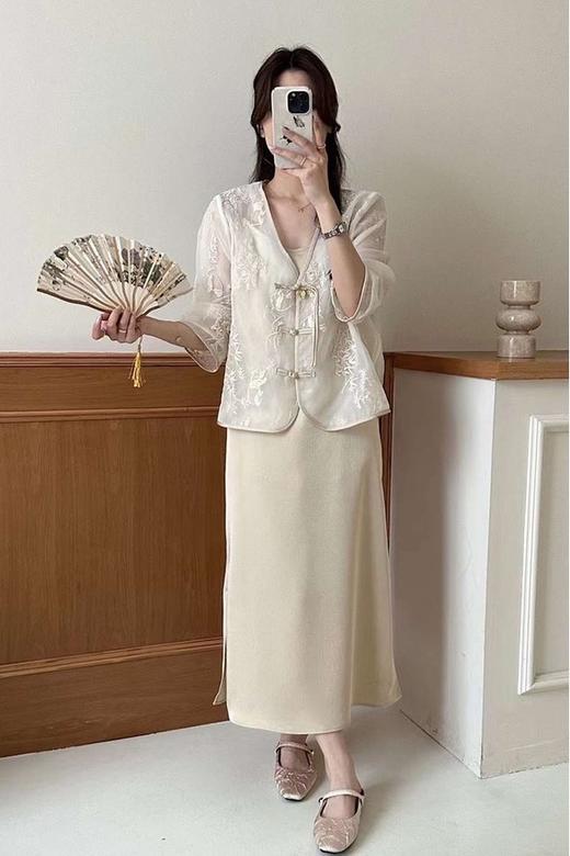 ELLA JADE 新中式禅意刺绣套装裙 20683 商品图0