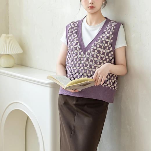 苏苏姐家四旭背心手工diy编织钩针亚麻蕾丝线毛线自制材料包 商品图2