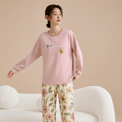 康妮雅女士长袖长裤套头套装 商品图7