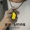6939392519361 倾爱 财运貔貅和田墨玉吊坠男士项链霸气貔貅玉佩挂坠父亲节礼物送爸爸 商品缩略图3