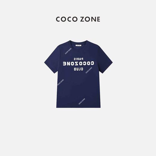 COCO ZONE 夏新款字母T上衣圆领短袖印花t恤 23C18653 商品图0