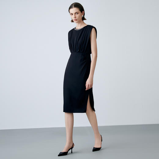 EITIE爱特爱夏季新款气质高腰显瘦设计小礼服连衣裙7877510 商品图6