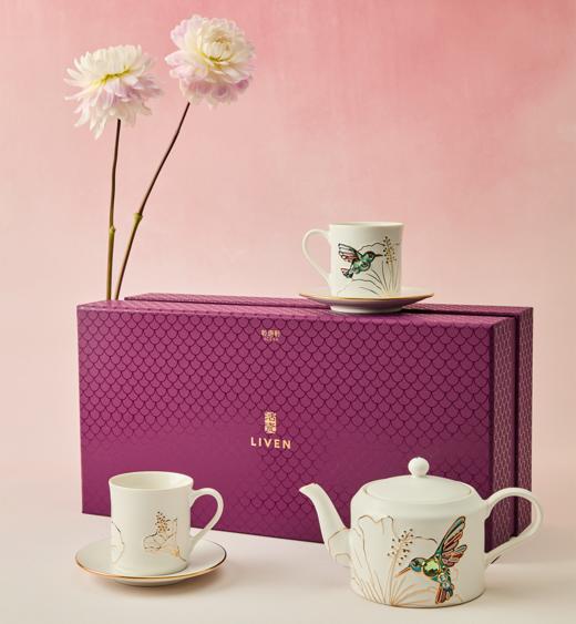 吉星蜂鸟茶县组1壶2杯2盘 壶 680ml/杯240ml 商品图4