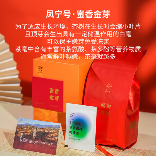 凤宁号 【蜜香金芽】滇红茶云南凤庆大叶种茶红茶茶叶250g/盒 商品图8
