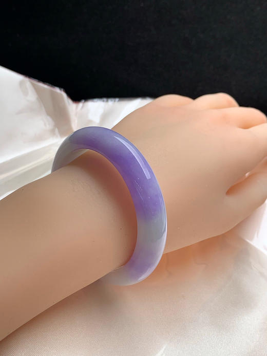 620339，53圈口，紫罗兰正圈平安镯，飘浓紫色 商品图5