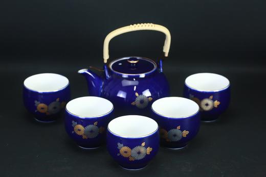 霁蓝茶器一壶五杯 商品图0