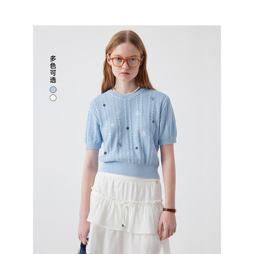 【大都会】TeenieWeenie小熊毛衣女2025夏季新款女装TTKW252405T 商品图0