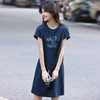 【专属特价】熙世界休闲花卉印花T恤裙女夏2025新款气质宽松休闲懒人裙连衣裙 商品缩略图3