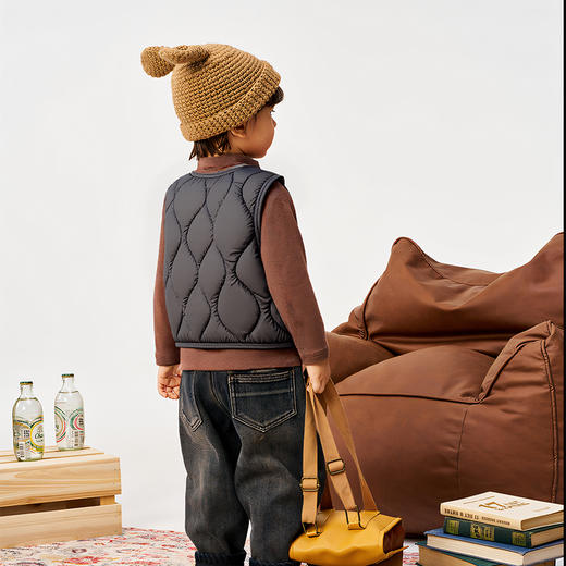 Cucutas幼童羽绒马甲CY25WIW679卡其/深灰/军绿（80#-140#） 商品图7