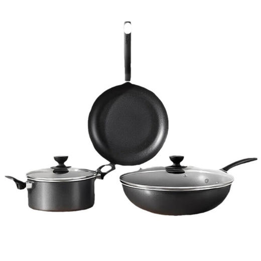 苏泊尔（SUPOR）星星石不沾三件套锅具套装 磁灶通用炒锅煎锅汤锅 VTP2405T 30cm炒锅+24cm煎锅+20cm汤锅 商品图4